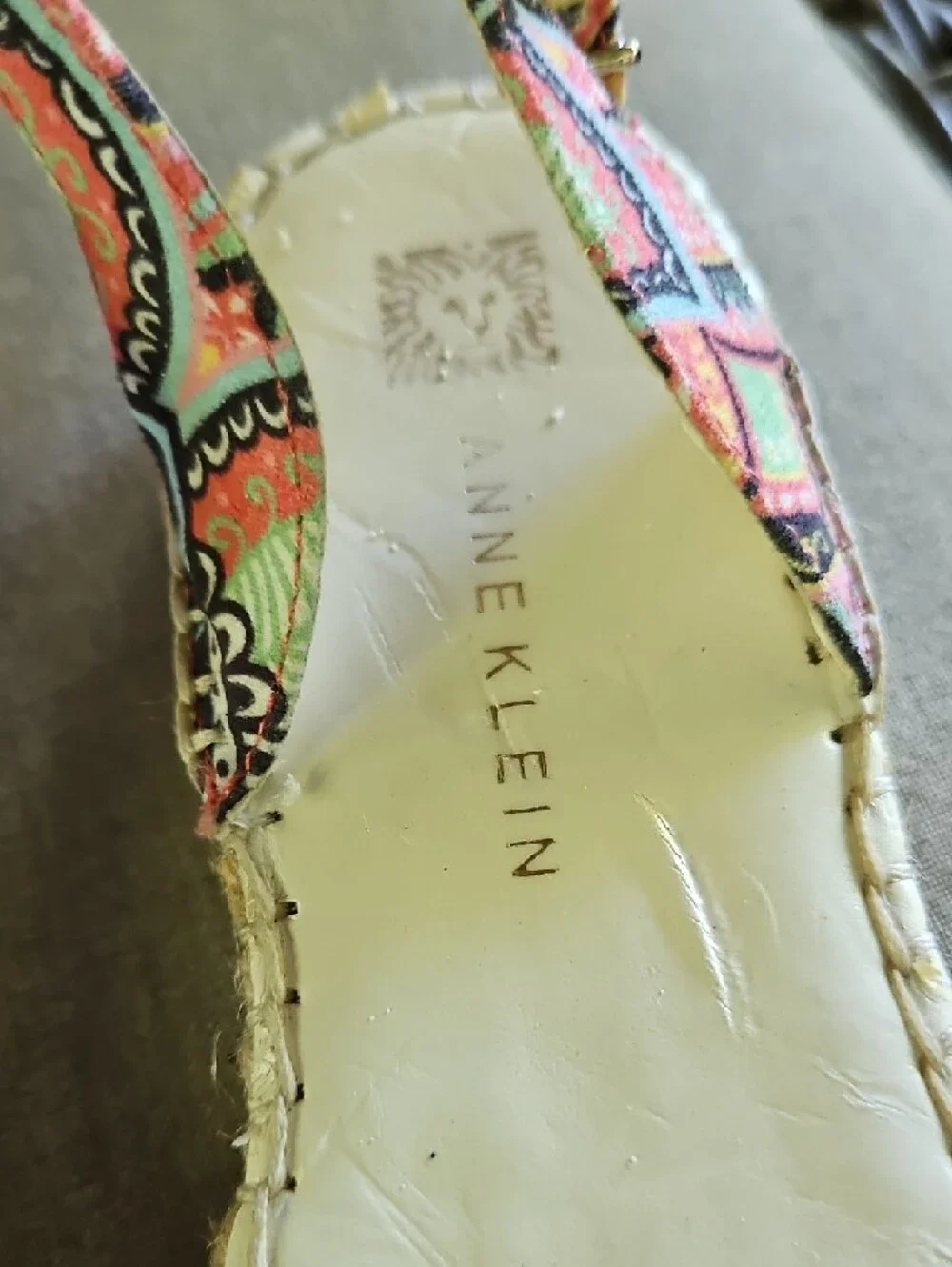 Anne Klein Multicolor Floral Espadrille Sandals 7.5 M